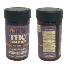 Load image into Gallery viewer, Cypress Hemp - Live Resin Delta-9 20mg THC 500mg CBD Hybrid Gummies