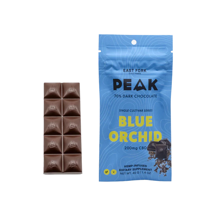 Peak Blue Orchid Hemp CBD Full-Spectrum Chocolate Bar