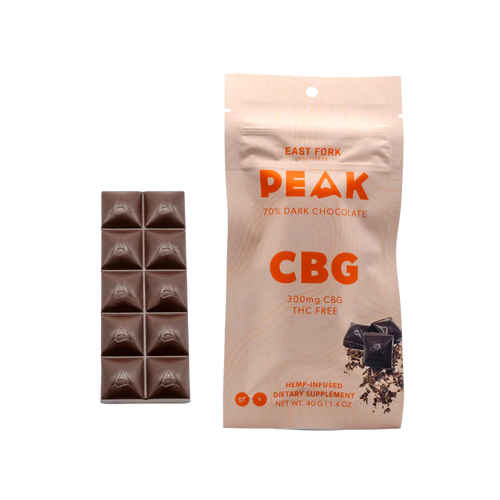 Peak Hemp CBG Chocolate Bar 300mg (THC-Free)