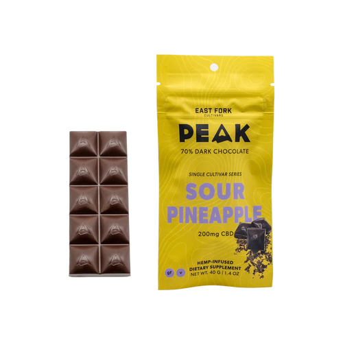 Peak Sour Pineapple Hemp CBD Full-Spectrum Chocolate Bar