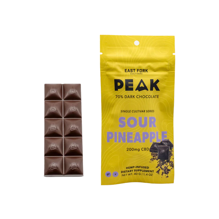 Peak Sour Pineapple Hemp CBD Full-Spectrum Chocolate Bar