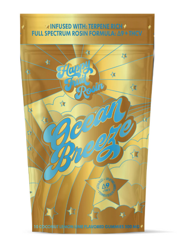 Happy Fruit - Ocean Breeze Delta-9 + THC/v Live Rosin Gummies