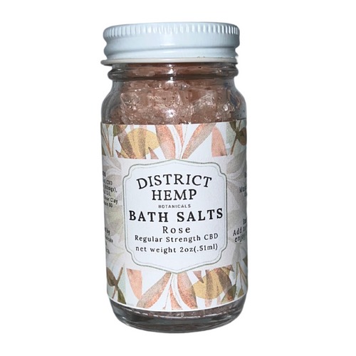 District Hemp Rose Scented CBD-Infused Bath Salts
