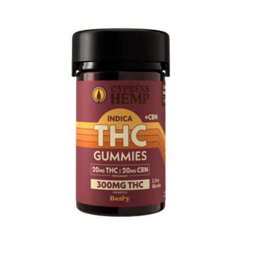 Cypress Hemp - Live Resin Delta-9 THC:CBN Indica Gummies