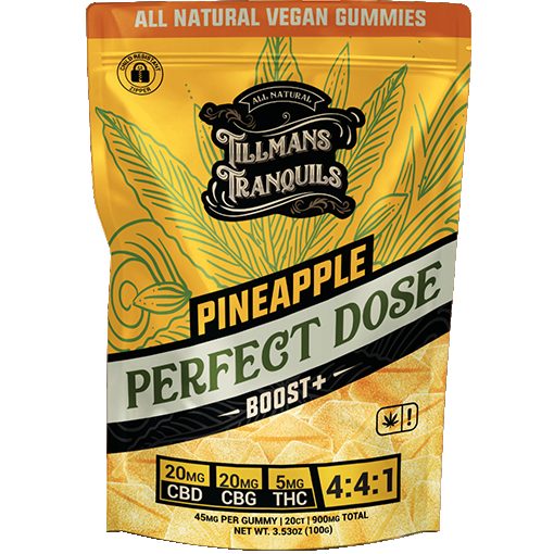 Tillman's CBD Pineapple 4:4:1 CBD:CBG:THC Gummies